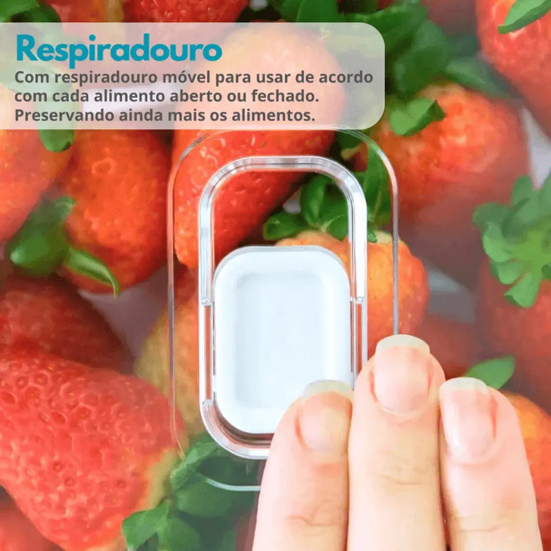 Organizador de Geladeira Com Cesto Removível