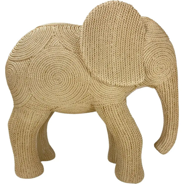 Elefante Decorativo em Estilo Rattan - Imitação de Sisal