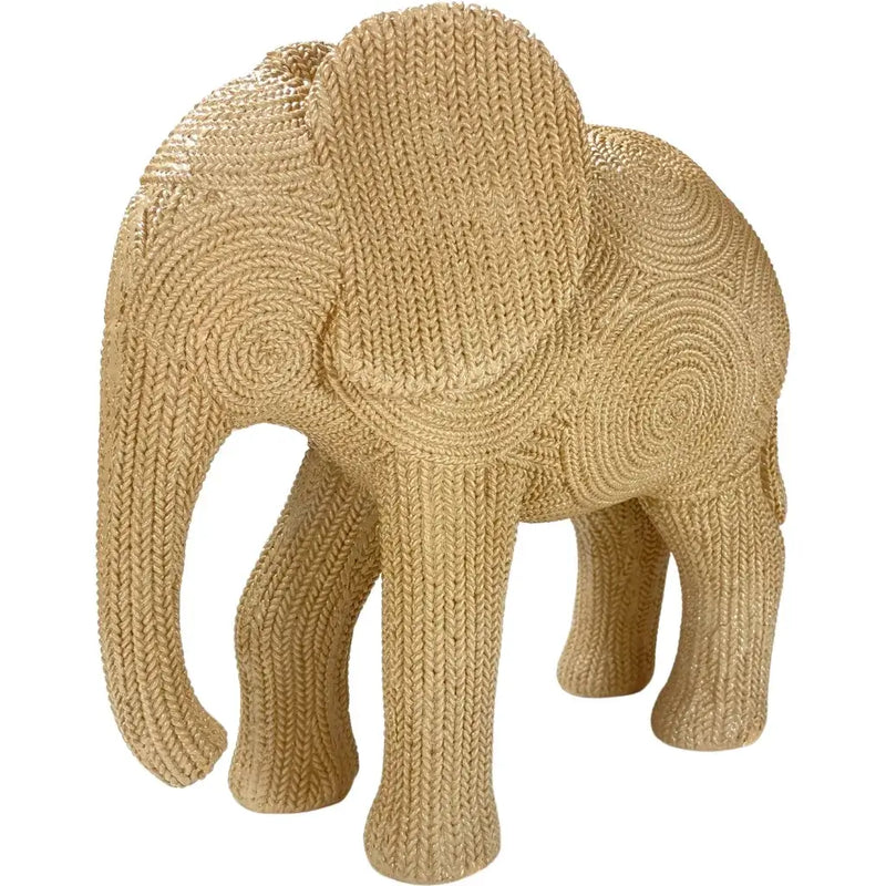 Elefante Decorativo em Estilo Rattan - Imitação de Sisal