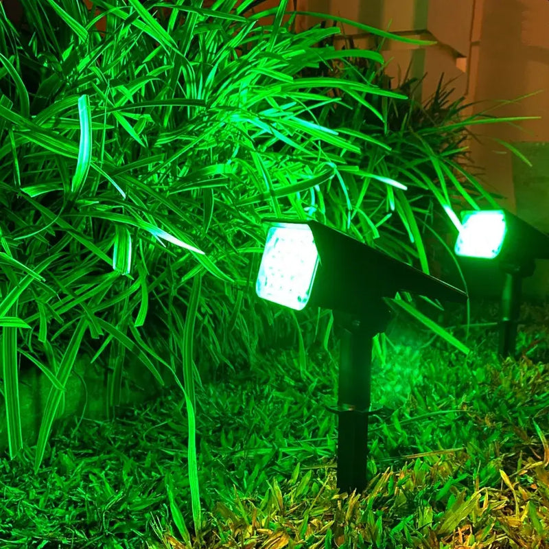 Refletor Solar Automático de Jardim com 6 LEDs de Alta Potência Verde