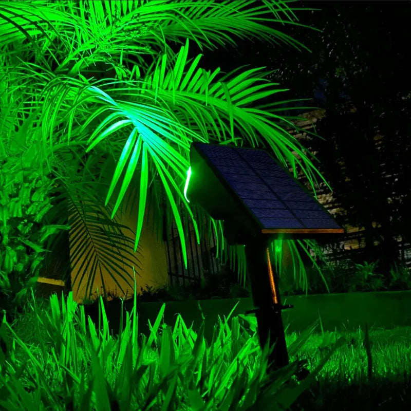 Refletor Solar Automático de Jardim com 6 LEDs de Alta Potência Verde