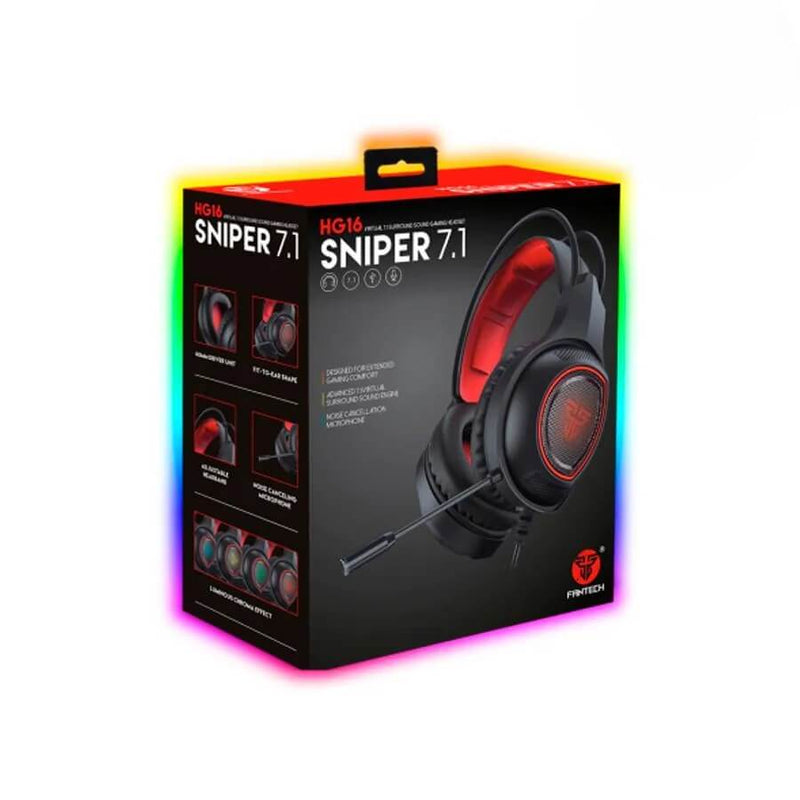 Fantech HG16: Headset Gamer Sniper Pro 7.1 USB RG