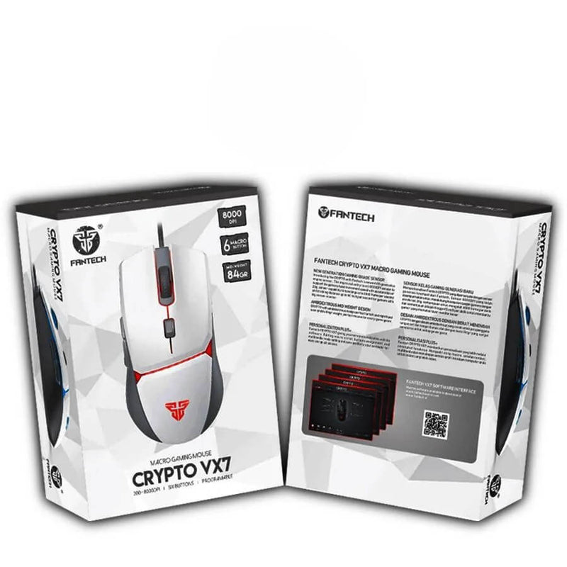 Fantech Crypto VX7: Mouse Gamer Espacial RGB Macro 8000DPI