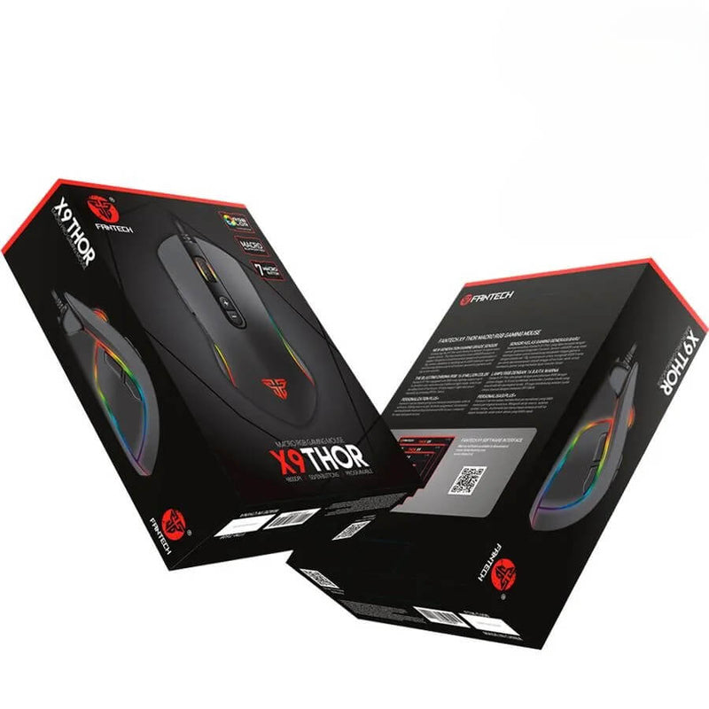 Fantech Thor X9: Mouse Gamer Pro RGB 4800DPI com Macro e 7 Botões